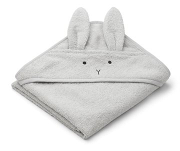 Liewood - Albert babyhåndklæde med hætte - Rabbit Dumbo Grey